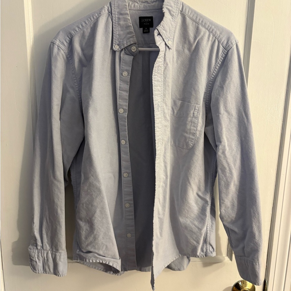 J.Crew Flex Light Blue Long Sleeve Button Down Oxford Shirt